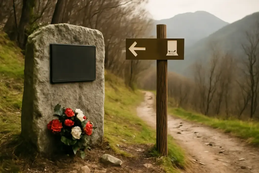 Luoghi di memoria sulla via dei partigiani in Val Pellice: segnaletica poco nota che guida la visita